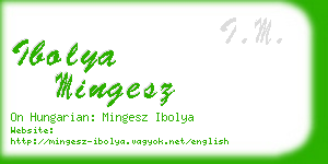 ibolya mingesz business card
